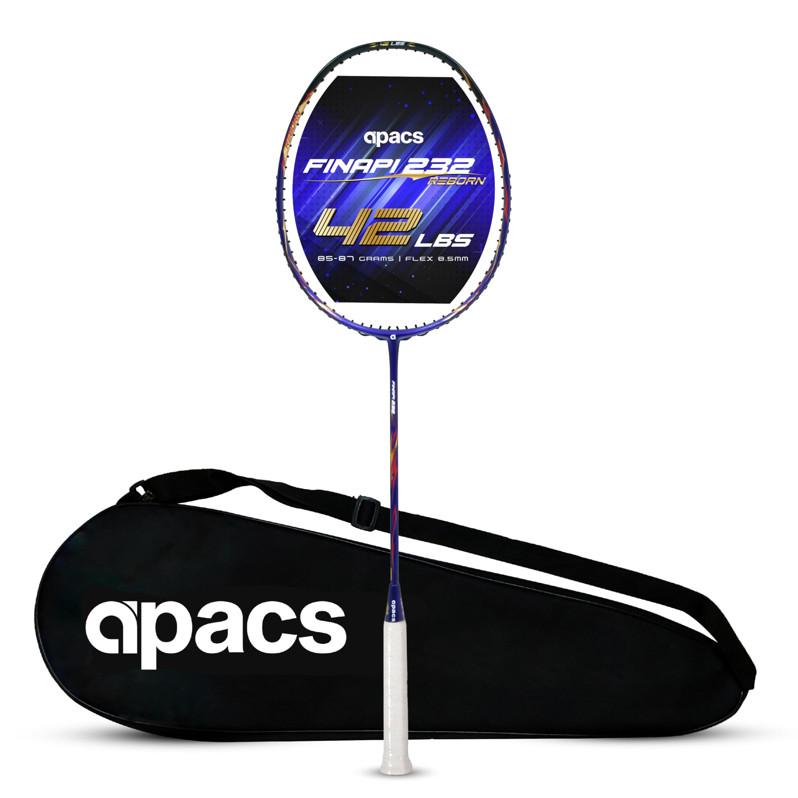 ラケット Apacs Z Ziggler Apacs Finapi 232 Reborn Apacs Finapi 232 Reborn (Unstrung, 42 LBS Mega Tension, World's